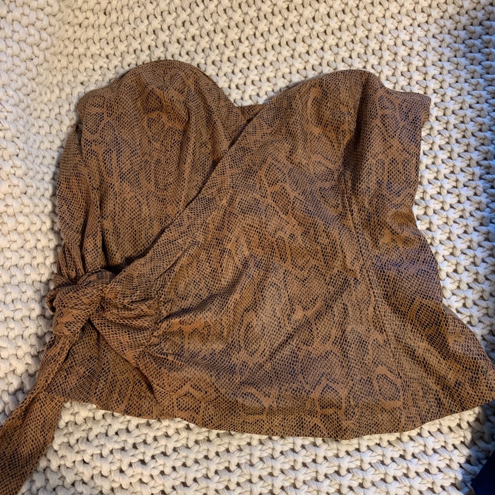Free People Snakeskin Bustier